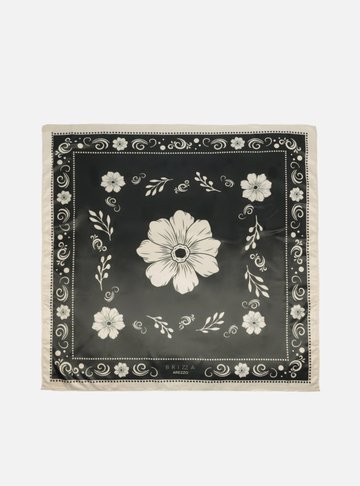 Lenço Preto Estampado Brizza