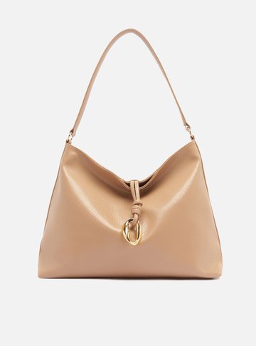Bolsa Tiracolo Envernizada Nude Grande
