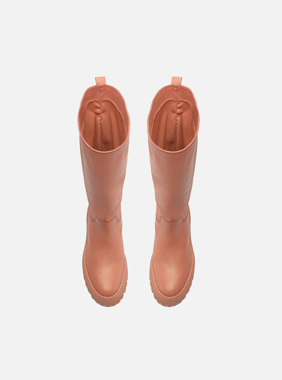 Bota Rosa Couro Tratorada Catarina