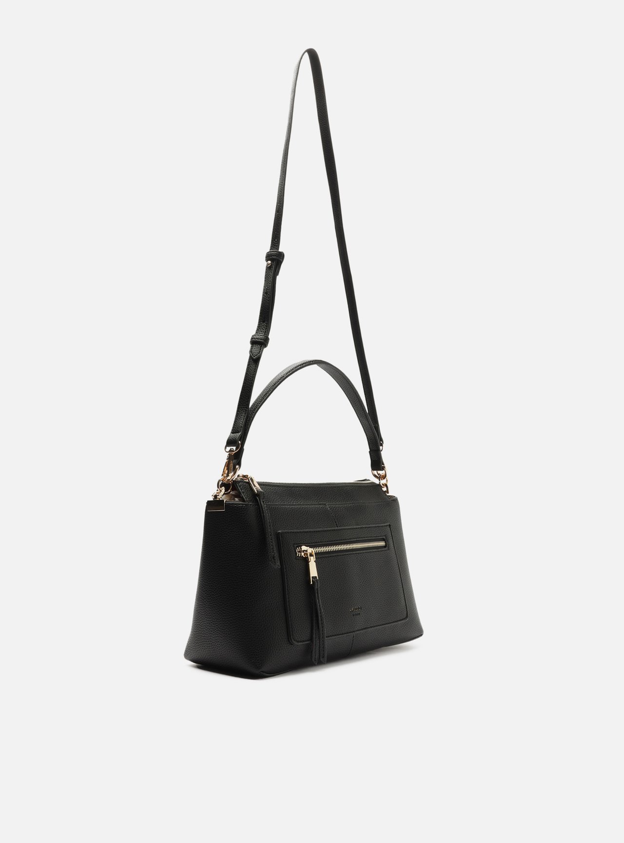 Bolsa Tote Preta Média Bolso Frontal — foto 5