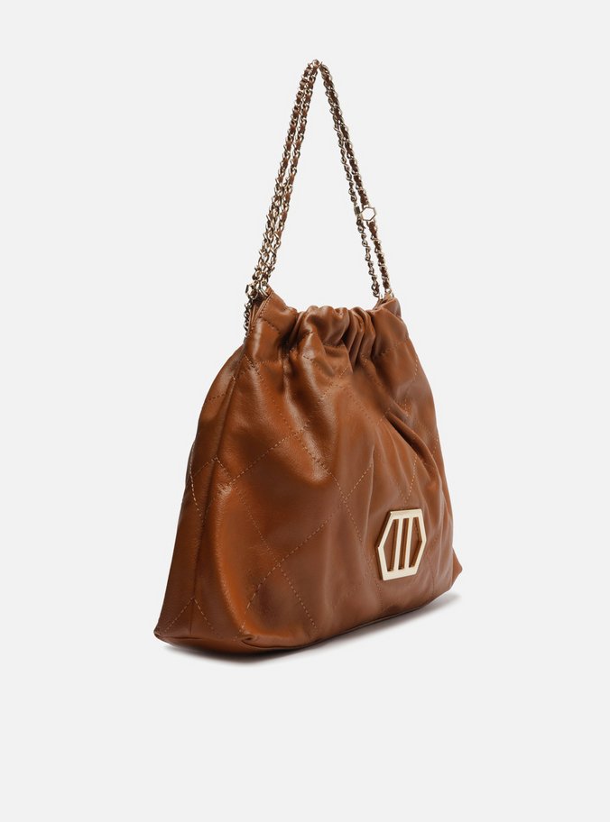 Bolsa Hobo Marrom Couro Esther Grande