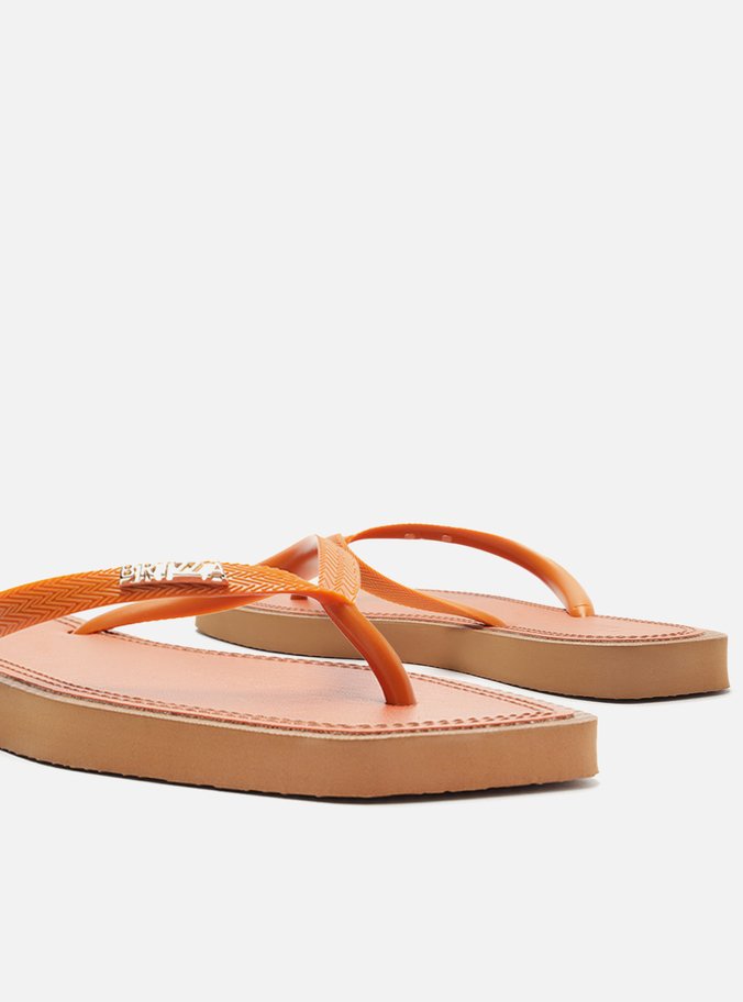 Chinelo de Dedo Laranja Recouro Color Square