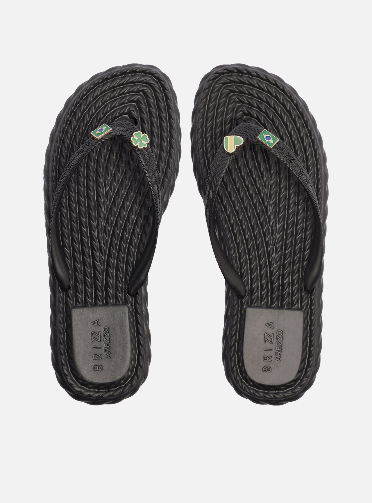 Chinelo de Dedo Preta Flatform Brizza — foto 3