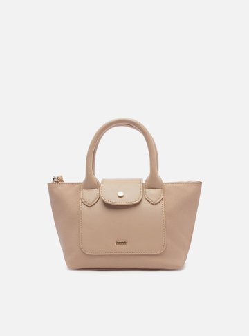 Bolsa Tote Bege Média Bolso Frontal