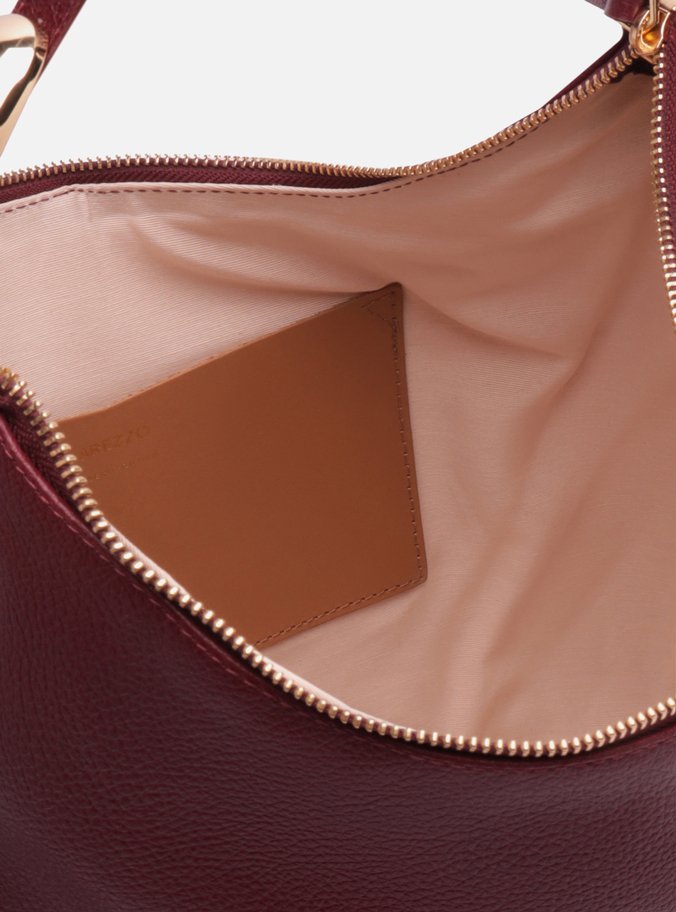 Bolsa Hobo Vermelha Couro Grande Básica