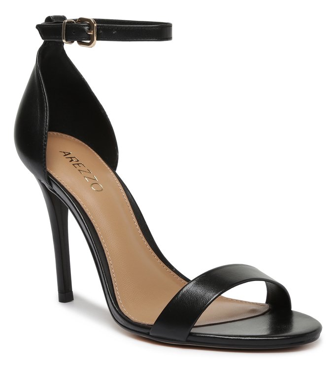 Sandalia preta salto fino arezzo sales