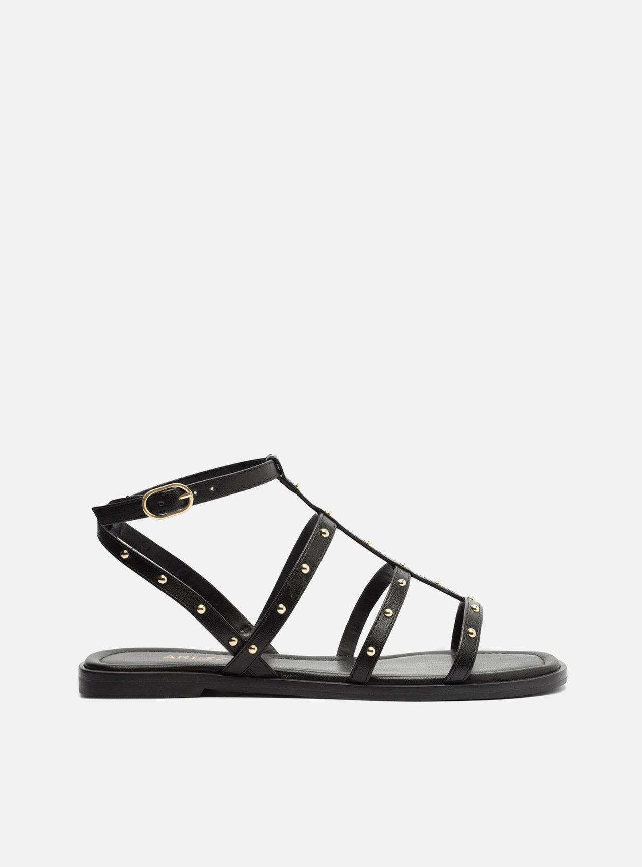 Rasteira gladiadora sale preta