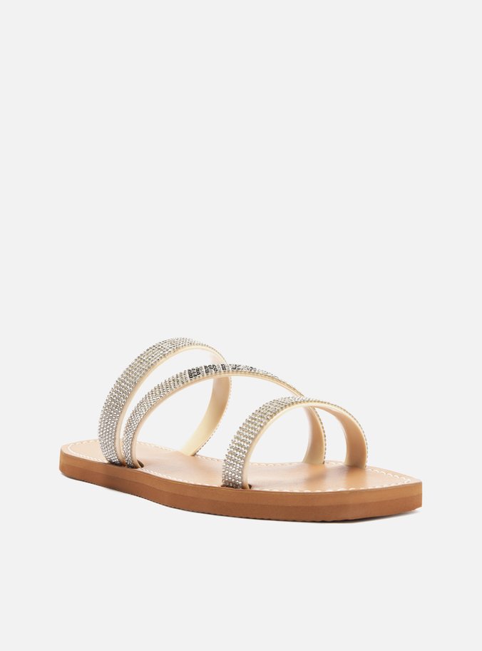 Sandália Off-White Salto Rasteiro