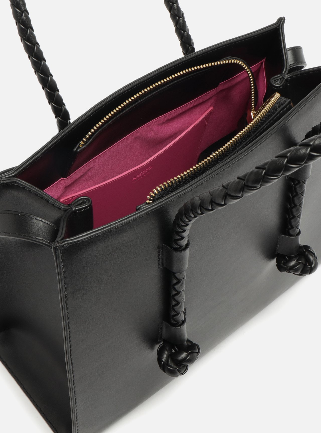 Bolsa Tote Preta Grande Alças Corda — foto 4