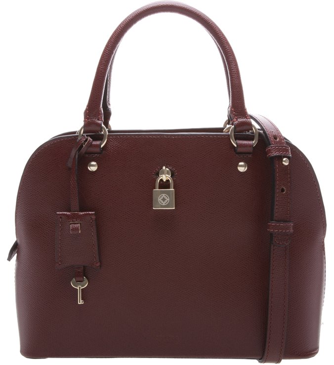 Bolsa Couro  Bowling Média Secchia Tannat