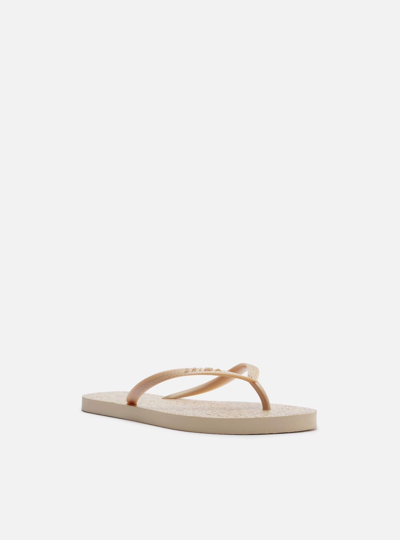 Chinelo de Dedo Dourado Bico Redondo — foto 2