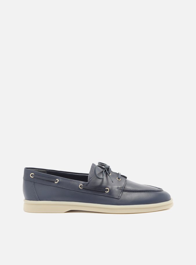 Mocassim Azul Salto Rasteiro
