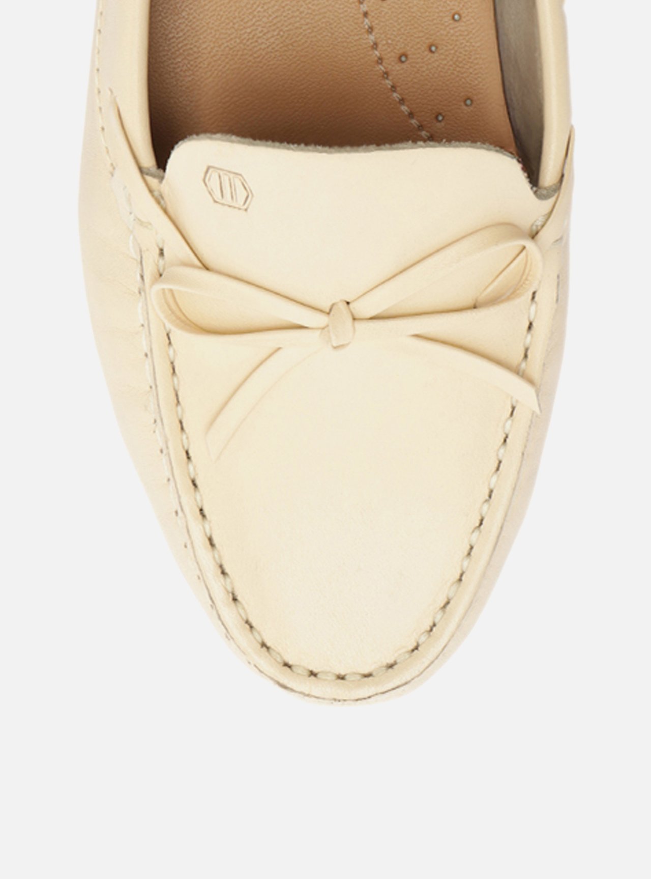 Mocassim Off-White Couro Sola Emborrachada Retrô — foto 5