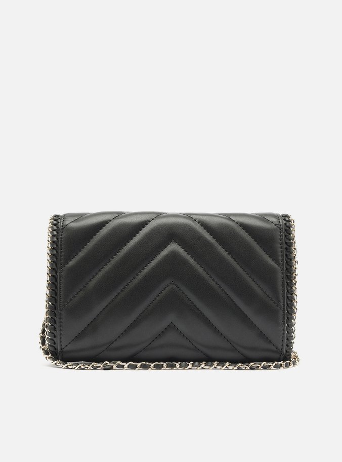 Bolsa Tiracolo Preta Pequena Matelassê Corrente