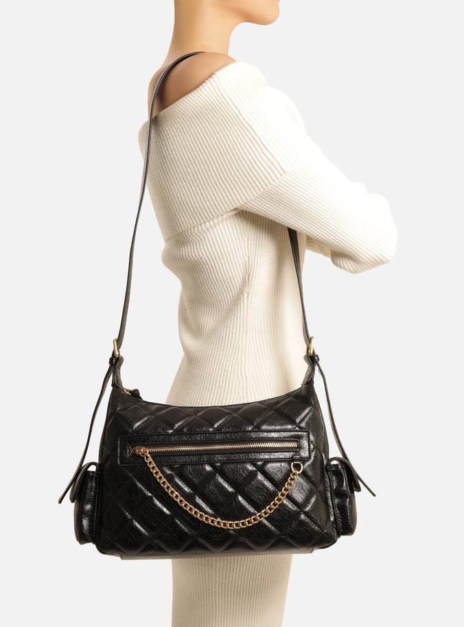 Bolsa Tiracolo Preta Média Matelassê Bolsos