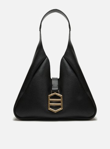 Bolsa Hobo Preta Couro Neutral Desire Grande