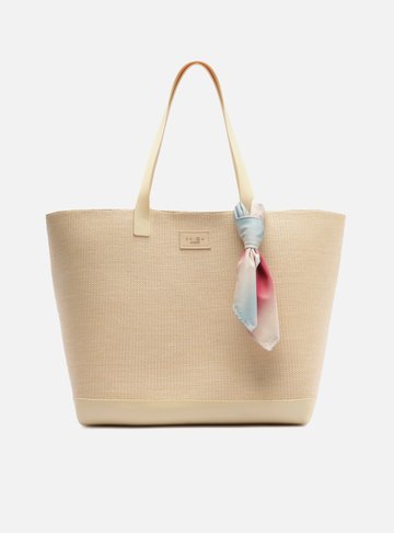 Bolsa Shopping Off-White Tramada Grande Lenço