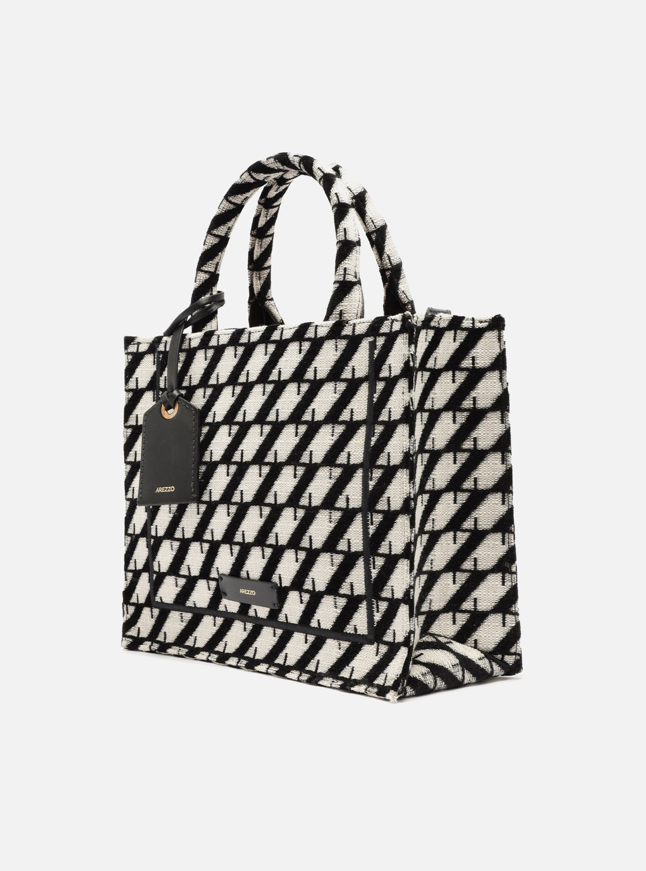 Bolsa Shopping Preta Grande ZZ Graphic | Arezzo