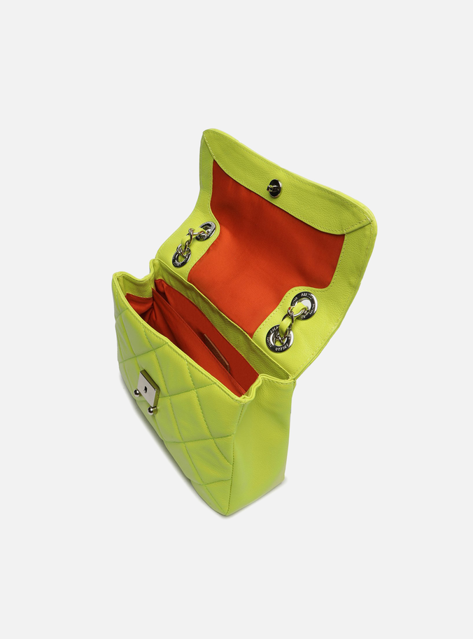 Bolsa Tiracolo Verde Lima Couro Mizz Média