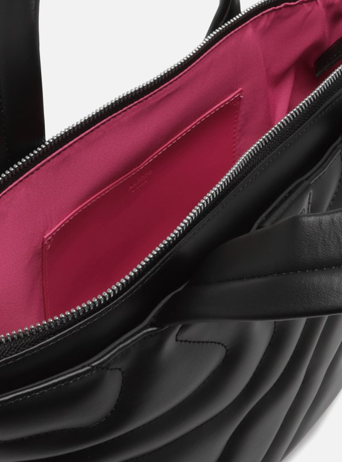 Bolsa Tote Preta Waves Grande