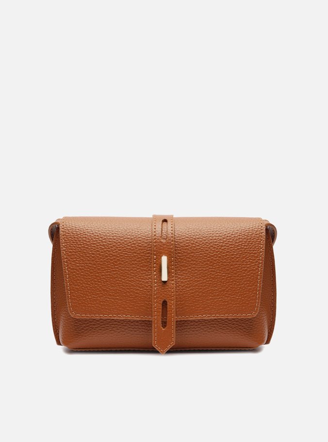 Bolsa Tiracolo Marrom Pequena Tira Metal