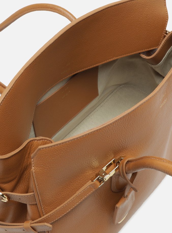 Bolsa Tote Marrom Couro Ária Grande