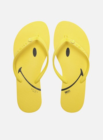 Chinelo de Dedo Amarelo Essential Brizza Smiley