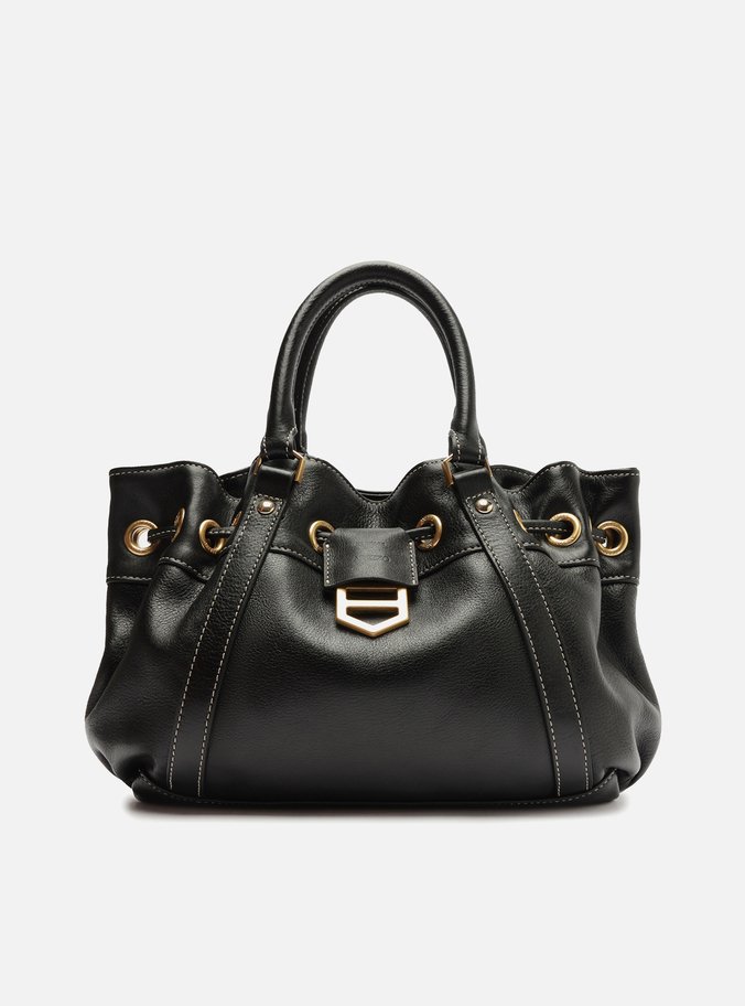 Bolsa Tote Preta Couro Alicia Pequena