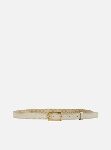Cinto Off-White Couro Fino Victória