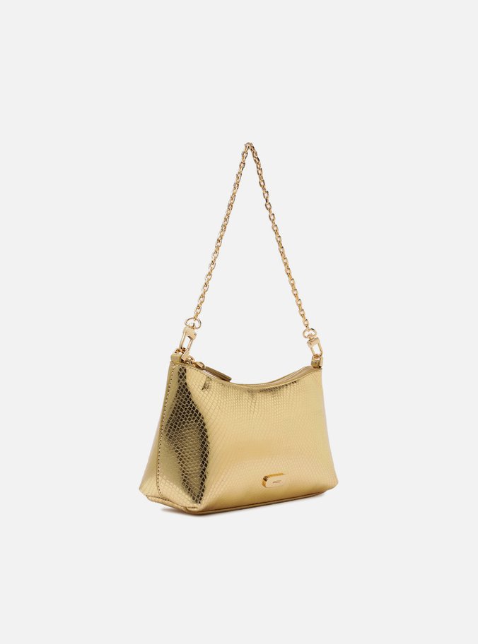 Bolsa Tiracolo Dourada Snake Pequena Corrente