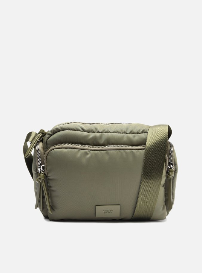 Bolsa Tiracolo Verde Nylon Média Bolso