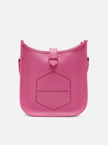Bolsa Tiracolo Rosa Média Logo Perfurado
