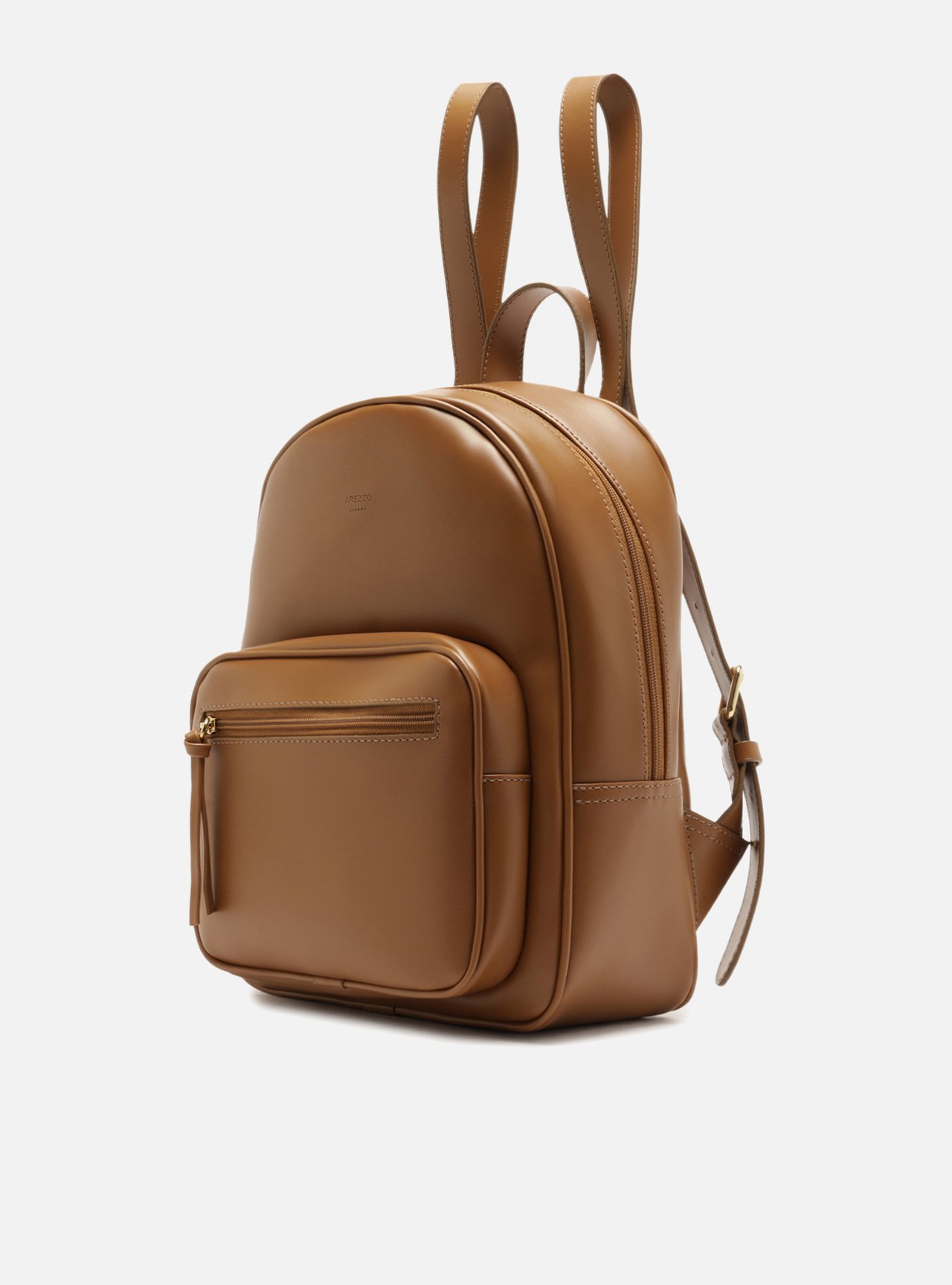 Bolsa Mochila Marrom Grande Metais — foto 2