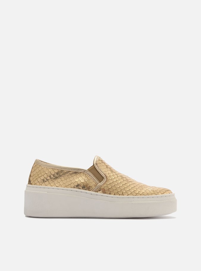 Tênis Slip On Dourado
