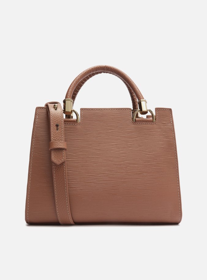 Bolsa Tote Rosa Couro Abraccio Média