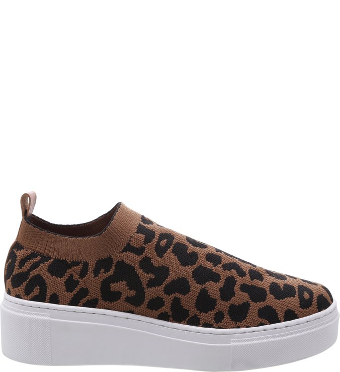Tênis Slip On Tricot Animal Print