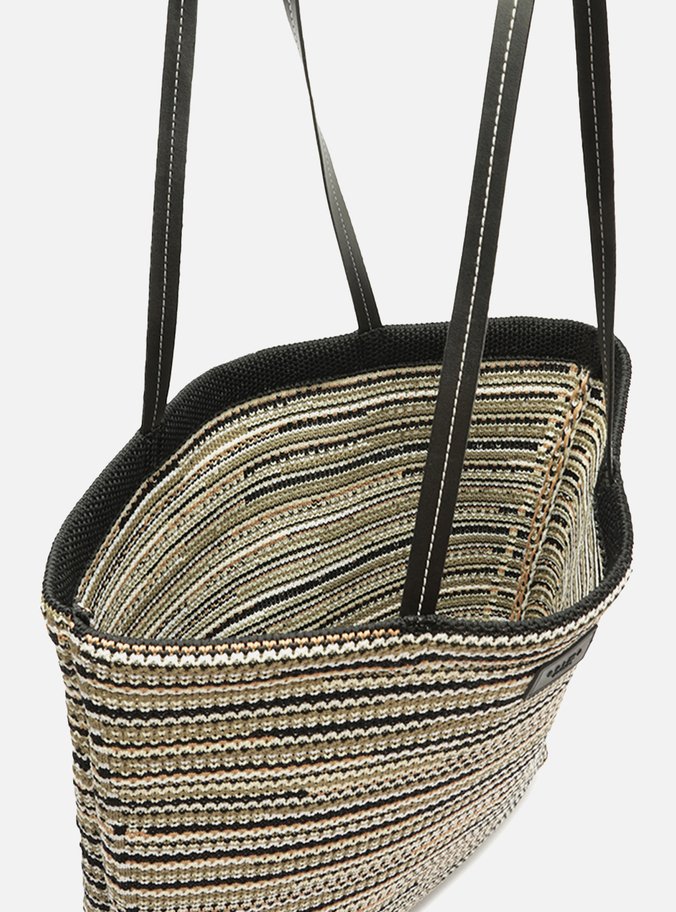 Bolsa Shopping Crochê Multicolorida Brizza