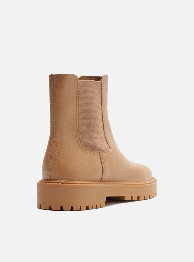 Bota Nude Tratorada Elástico Chelsea