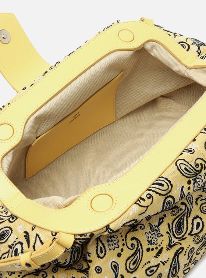 Bolsa Tiracolo Amarela Paisley Grande Livia