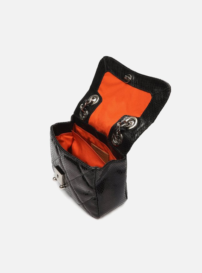 Bolsa Tiracolo Preta Correntes Mizz Pequena