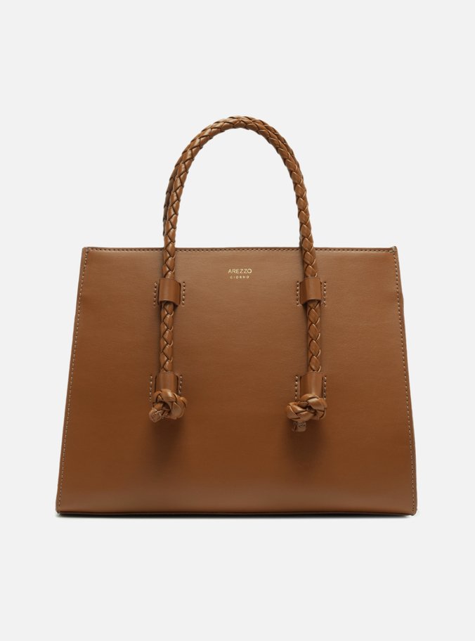 Bolsa Tote Marrom Grande Alças Corda