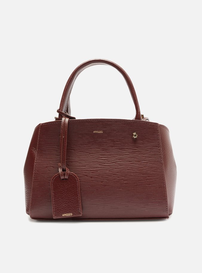 Bolsa Tote Vermelha Couro Wave Bella Pequena