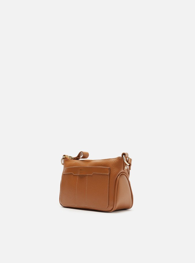 Bolsa Tiracolo Marrom Pequena Recortes