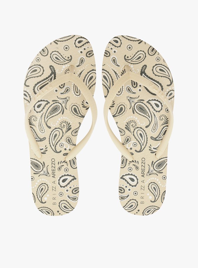 Chinelo de Dedo Amarelo Paisley Brizza