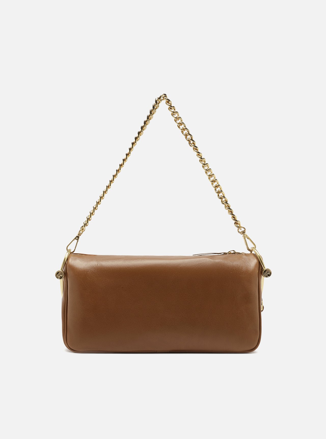 Bolsa Shoulder Marrom Couro Média Corrente — foto 3