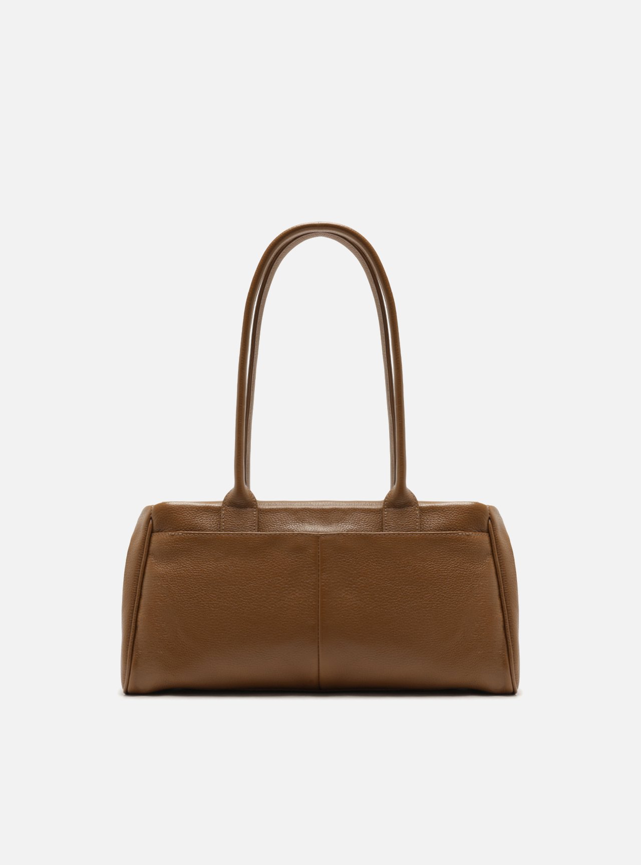 Bolsa Shoulder Marrom Couro Média Metais — foto 3
