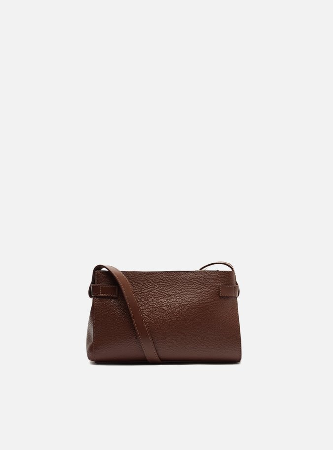 Bolsa Tiracolo Marrom Pequena Tira Afivelada