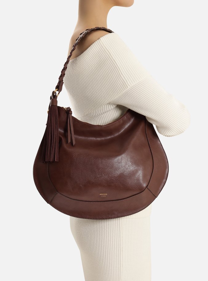 Bolsa Hobo Marrom Grande