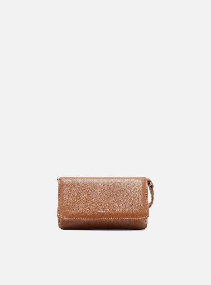 Bolsa Tiracolo Marrom Couro Pequena Retangular