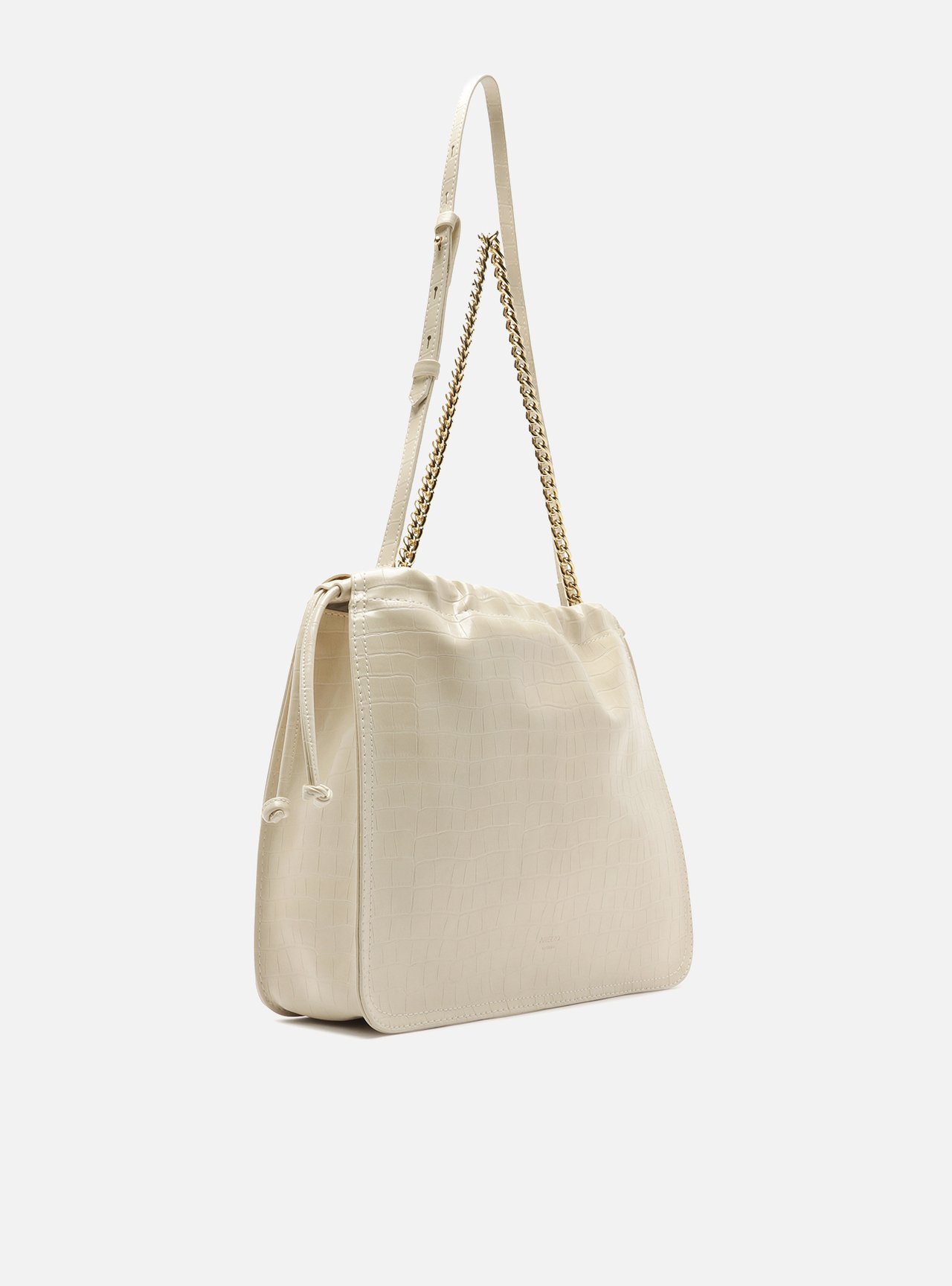 Bolsa Tote Off White Média Croco Corrente — foto 5